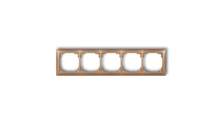 DECO Ramka uniwersalna pięciokrotna z tworzywa DECO Soft złoty metalik 8DRSO-5