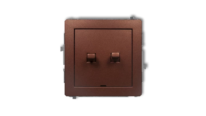 DECO Łącznik świecznikowy w stylu amerykańskim brązowy metalik 9DWPUS-2