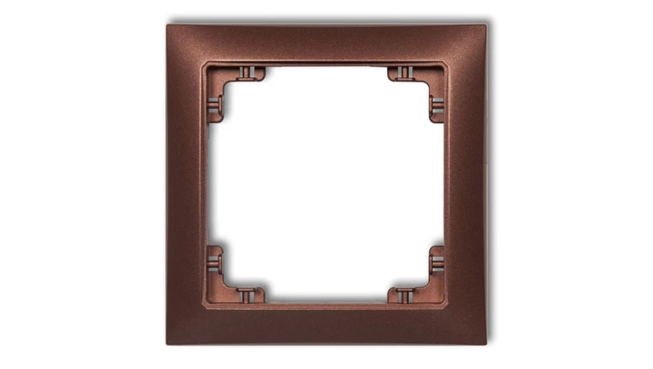 DECO Ramka uniwersalna pojedyncza z tworzywa DECO Soft brązowy metalik 9DRSO-1