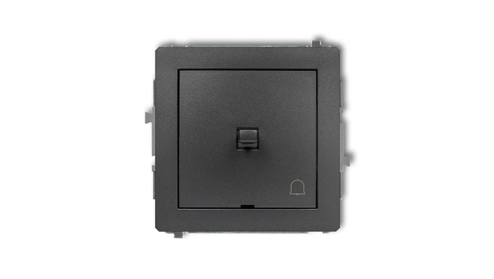 DECO Przycisk /dzwonek/ w stylu amerykańskim grafitowy 11DWPUS-4