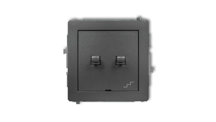 DECO Łącznik podwójny schodowy w stylu amerykańskim grafitowy 11DWPUS-33