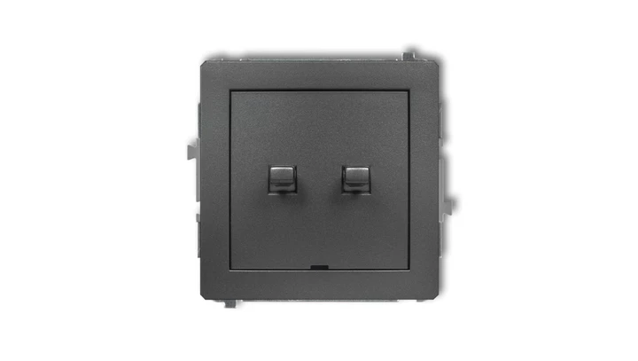 DECO Przycisk żaluzjowy w stylu amerykańskim grafitowy 11DWPUS-8