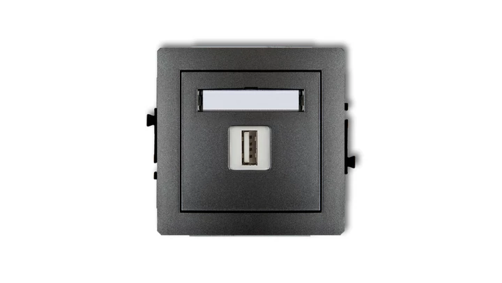 DECO gniazdo pojedyncze USB-AA 3.0 grafitowy 11DGUSB-5