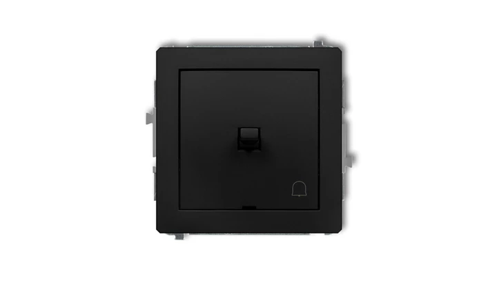 DECO Przycisk /dzwonek/ w stylu amerykańskim czarny mat 12DWPUS-4