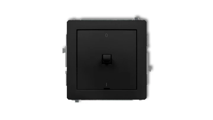 DECO Łącznik dwubiegunowego w stylu amerykańskim czarny mat 12DWPUS-9