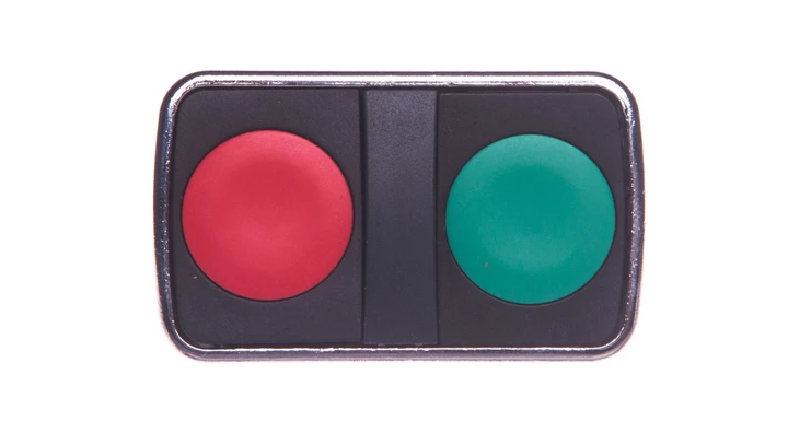 Napęd przycisku podwójny zielony/czerwony z samopowrotem ZB4BA7340