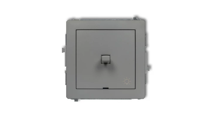 DECO Przycisk /światło/ w stylu amerykańskim szary mat 27DWPUS-5