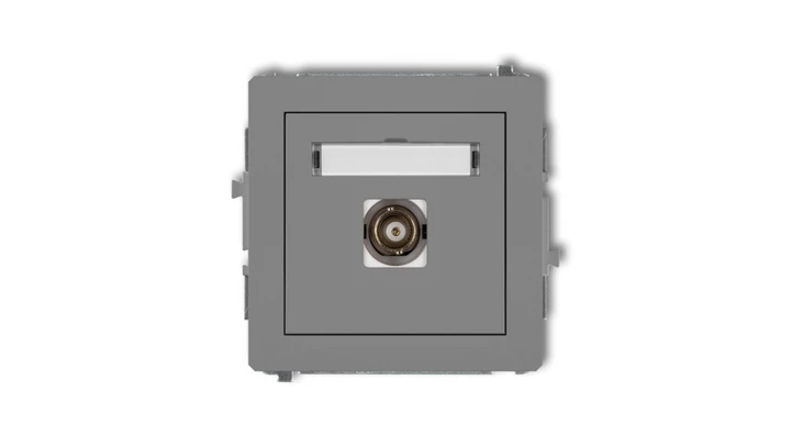 DECO Gniazdo pojedyncze BNC szary mat 27DGBNC-1