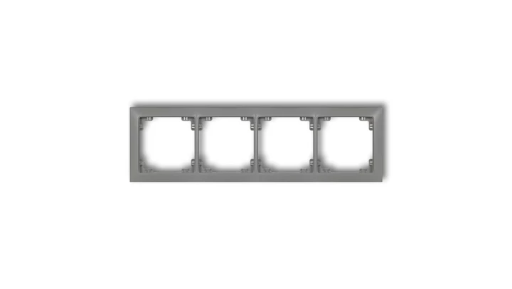 DECO Ramka uniwersalna poczwórna z tworzywa DECO Soft szary mat 27DRSO-4