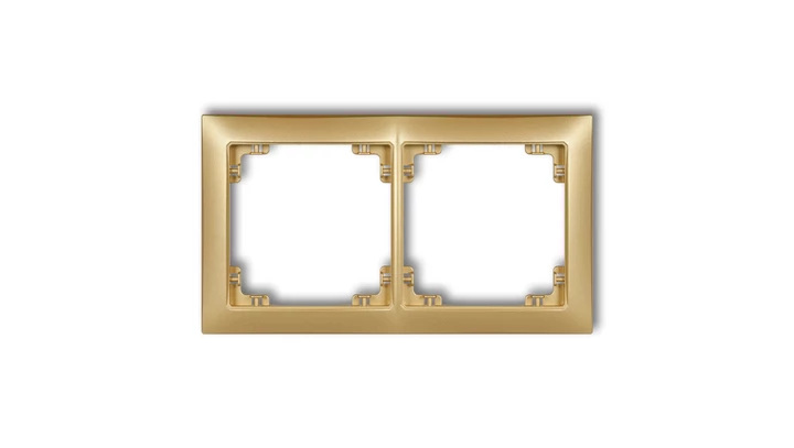DECO Ramka uniwersalna podwójna z tworzywa DECO Soft złoty 29DRSO-2