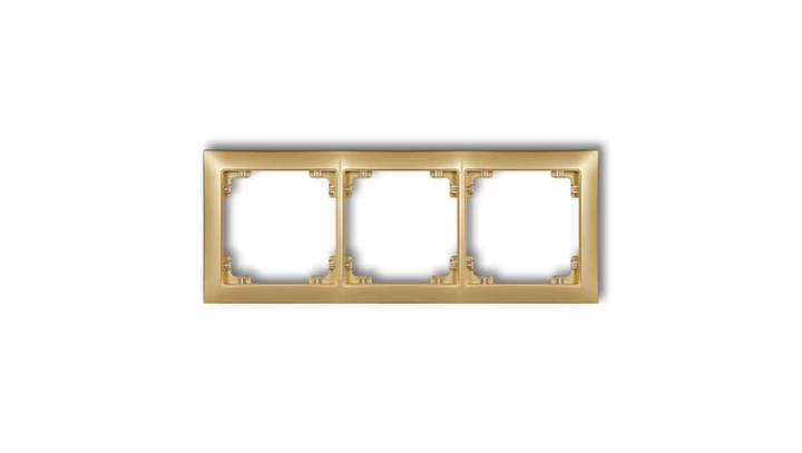 DECO Ramka uniwersalna potrójna z tworzywa DECO Soft złoty 29DRSO-3