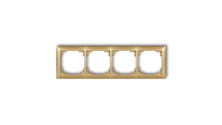 DECO Ramka uniwersalna poczwórna z tworzywa DECO Soft złoty 29DRSO-4