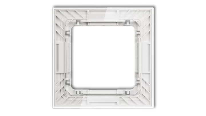 DECO Ramka uniwersalna pojedyncza transparentna DECO Art - efekt szkła (ramka: transparentna spód: biały) transparentny 52-0-DR