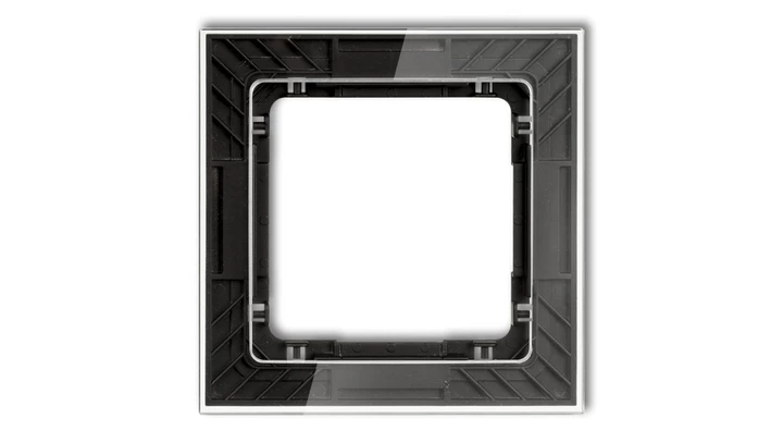 DECO Ramka uniwersalna pojedyncza transparentna DECO Art - efekt szkła (ramka: transparentna spód: czarny) transparentny 52-12-