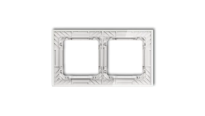 DECO Ramka uniwersalna podwójna transparentna DECO Art - efekt szkła (ramka: transparentna spód: biały) transparentny 52-0-DRS-