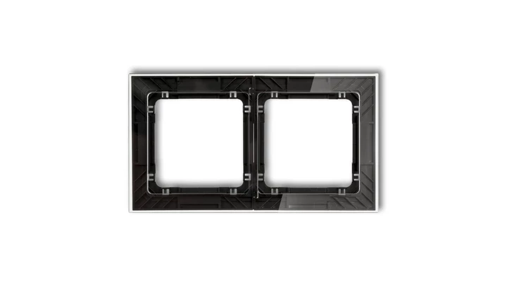 DECO Ramka uniwersalna podwójna transparentna DECO Art - efekt szkła (ramka: transparentna spód: czarny) transparentny 52-12-DR