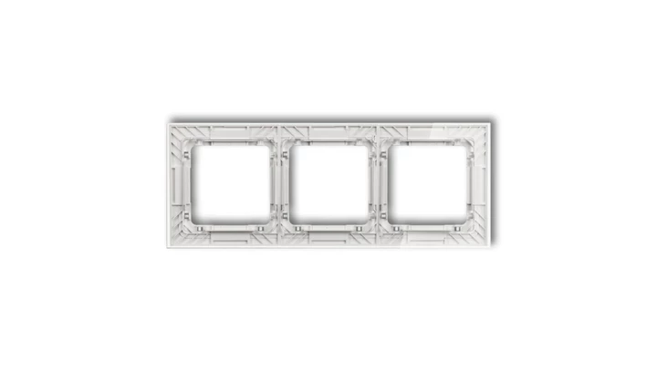 DECO Ramka uniwersalna potrójna transparentna DECO Art - efekt szkła (ramka: transparentna spód: biały) transparentny 52-0-DRS-
