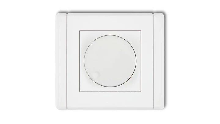 FLEXI Elektroniczny regulator oświetlenia przyciskowo-obrotowy do lamp LED biały FRO-2