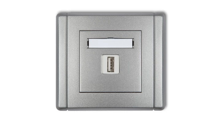 FLEXI Gniazdo pojedyncze USB-AA 3.0 srebrny metalik 7FGUSB-5