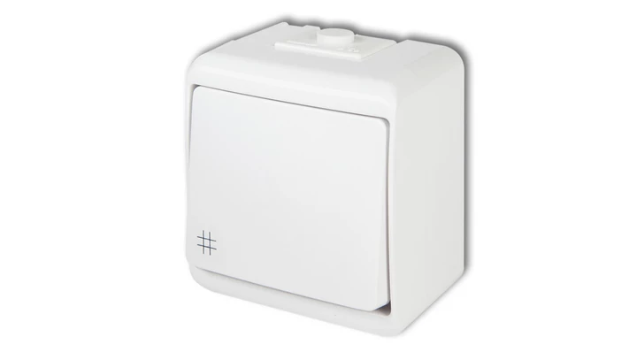 JUNIOR Łącznik krzyżowy biały IP54 WHE-6