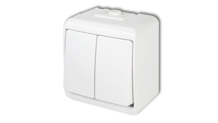 JUNIOR Łącznik świecznikowy biały IP54 WHE-2