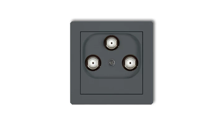 DECO Gniazdo multimedialne 3F DATA (UPC) grafitowy mat 28DGMU