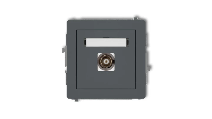 DECO Gniazdo pojedyncze BNC grafitowy mat 28DGBNC-1