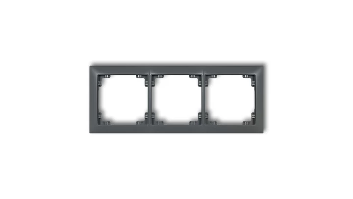DECO Ramka uniwersalna potrójna z tworzywa DECO Soft grafitowy mat 28DRSO-3
