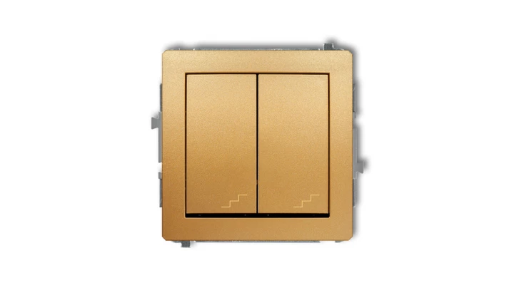 DECO Łącznik podwójny schodowy złoty 29DWP-33