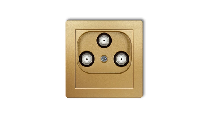 DECO Gniazdo multimedialne 3F DATA (Vectra) złoty 29DGMV