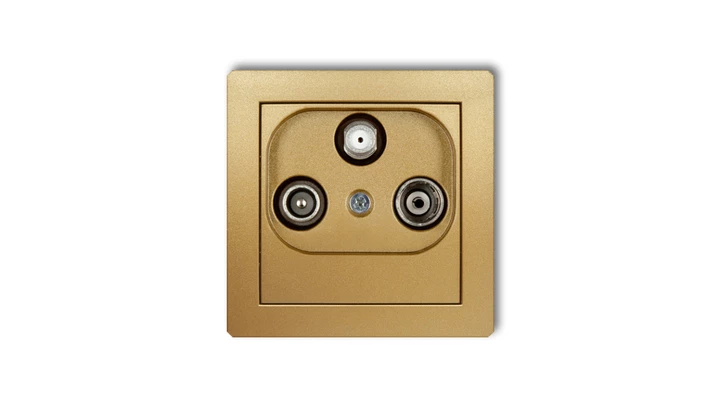 DECO Gniazdo antenowe RTV-SAT końcowe (2 wejścia antenowe) złoty 29DGST