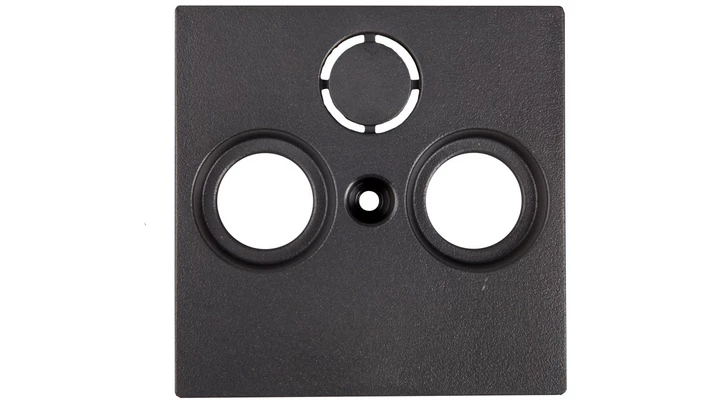 Merten System M Płytka centralna podwójna/potrójna gniazda antenowego TV/SAT antracyt MTN297514