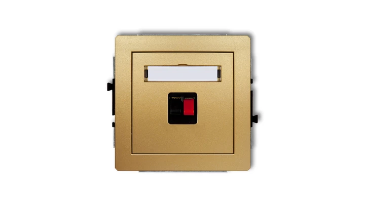 DECO Gniazdo głośnikowe pojedyncze złoty 29DGG-1