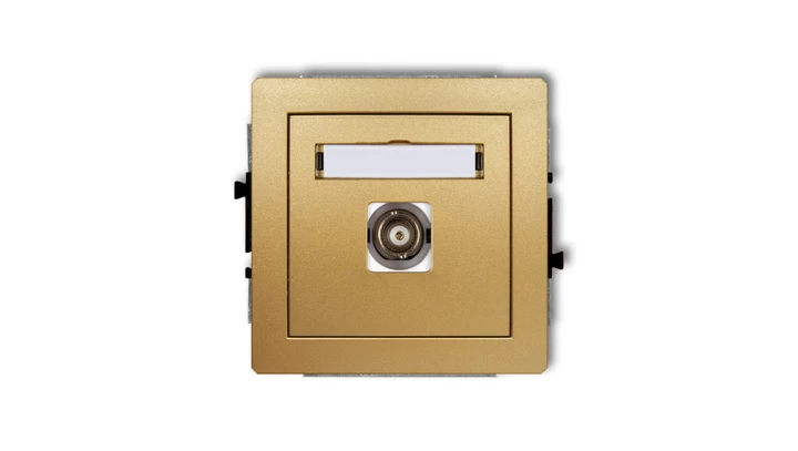 DECO Gniazdo pojedyncze BNC złoty 29DGBNC-1