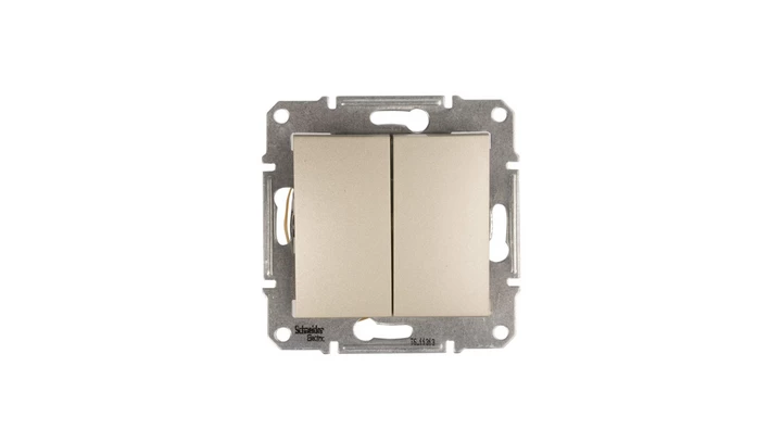 Sedna Łącznik schodowy podwójny 10AX satyna IP20 SDN0600168