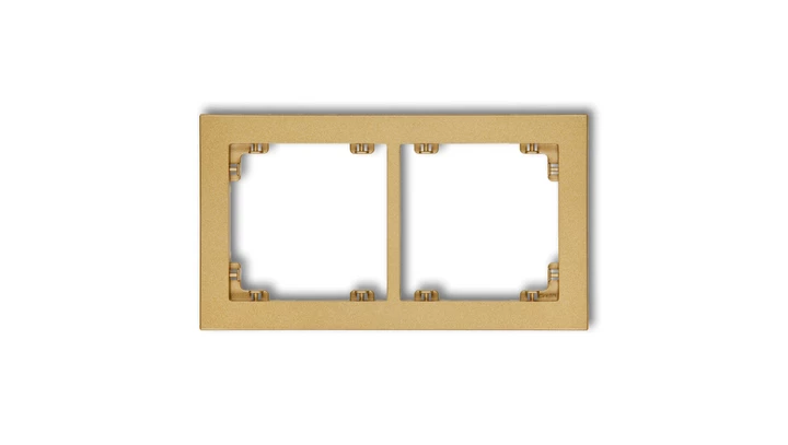 DECO Ramka uniwersalna podwójna z tworzywa złoty 29DR-2