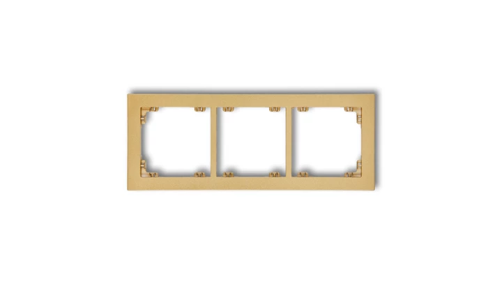DECO Ramka uniwersalna potrójna z tworzywa złoty 29DR-3