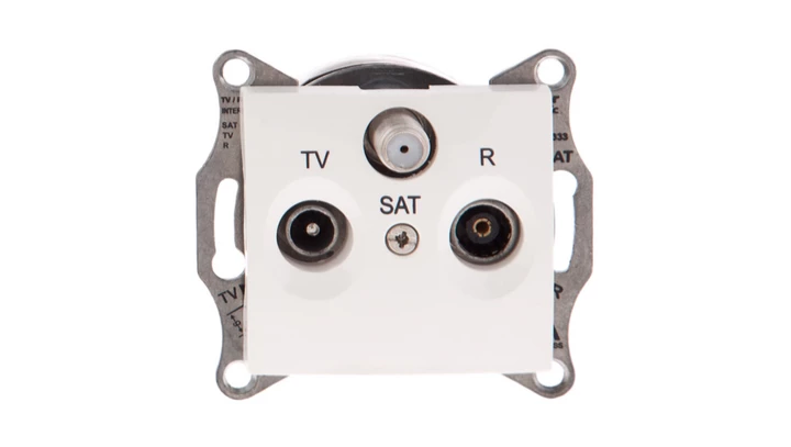 Sedna Gniazdo antenowe RD/TV/SAT przelotowe 8dB kremowe SDN3501223