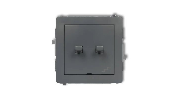 DECO Łącznik podwójny schodowy w stylu amerykańskim grafitowy mat 28DWPUS-33