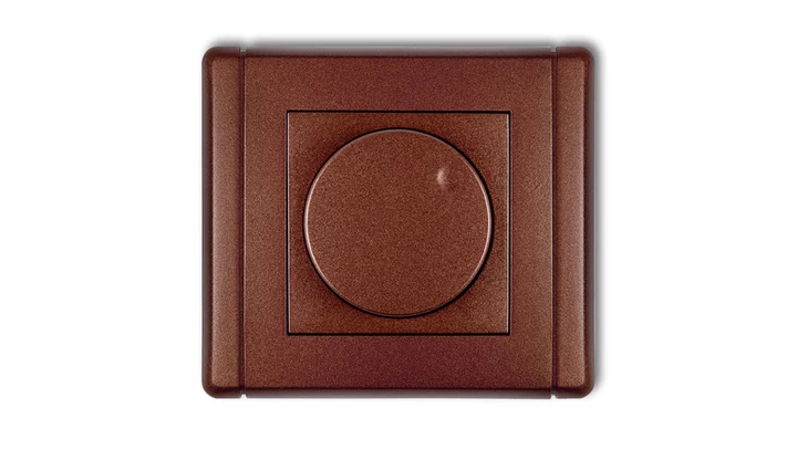FLEXI Elektroniczny regulator oświetlenia przyciskowo-obrotowy do lamp LED brązowy metalik 9FRO-2