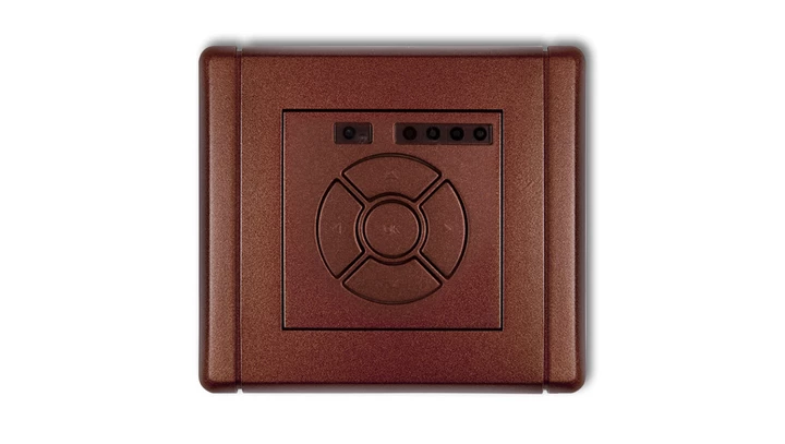 FLEXI Elektroniczny sterownik roletowy (sterowanie lokalne i pilotem, sterowanie strefą i podstrefą) brązowy metalik 9FSR-4