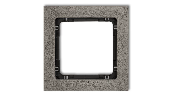 DECO Ramka uniwersalna pojedyncza - beton (ramka: ciemnoszary spód: czarny) ciemny szary 28-12-DRB-1