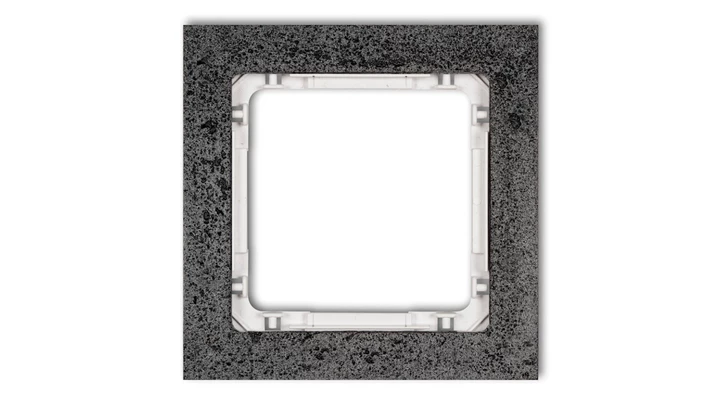 DECO Ramka uniwersalna pojedyncza - beton (ramka: antracytowa spód: biały) antracyt 11-0-DRB-1