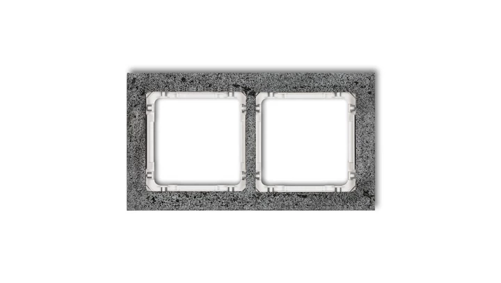 DECO Ramka uniwersalna podwójna - beton (ramka: antracytowa spód: biały) antracyt 11-0-DRB-2