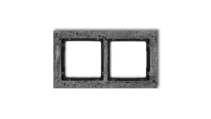 DECO Ramka uniwersalna podwójna - beton (ramka: antracytowa spód: czarny) antracyt 11-12-DRB-2