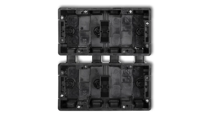 DECO Puszka instalacyjna podtynkowa 4 krotna (2 poziom, 2 pion) czarny DPM-2x2