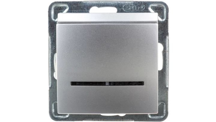 IMPRESJA Łącznik hotelowy z podświetleniem srebrny ŁP-15YS/m/18