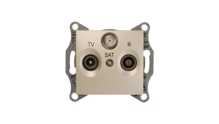 Sedna Gniazdo antenowe satyna TV/SAT SDN3501268