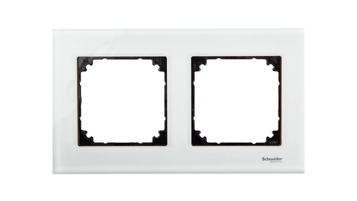 Merten M-Elegance Ramka podwójna szklana brylantowy biały MTN404219