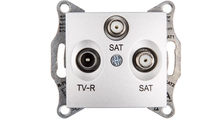 Sedna Gniazdo antenowe TV/SAT/SAT końcowe aluminium SDN3502160